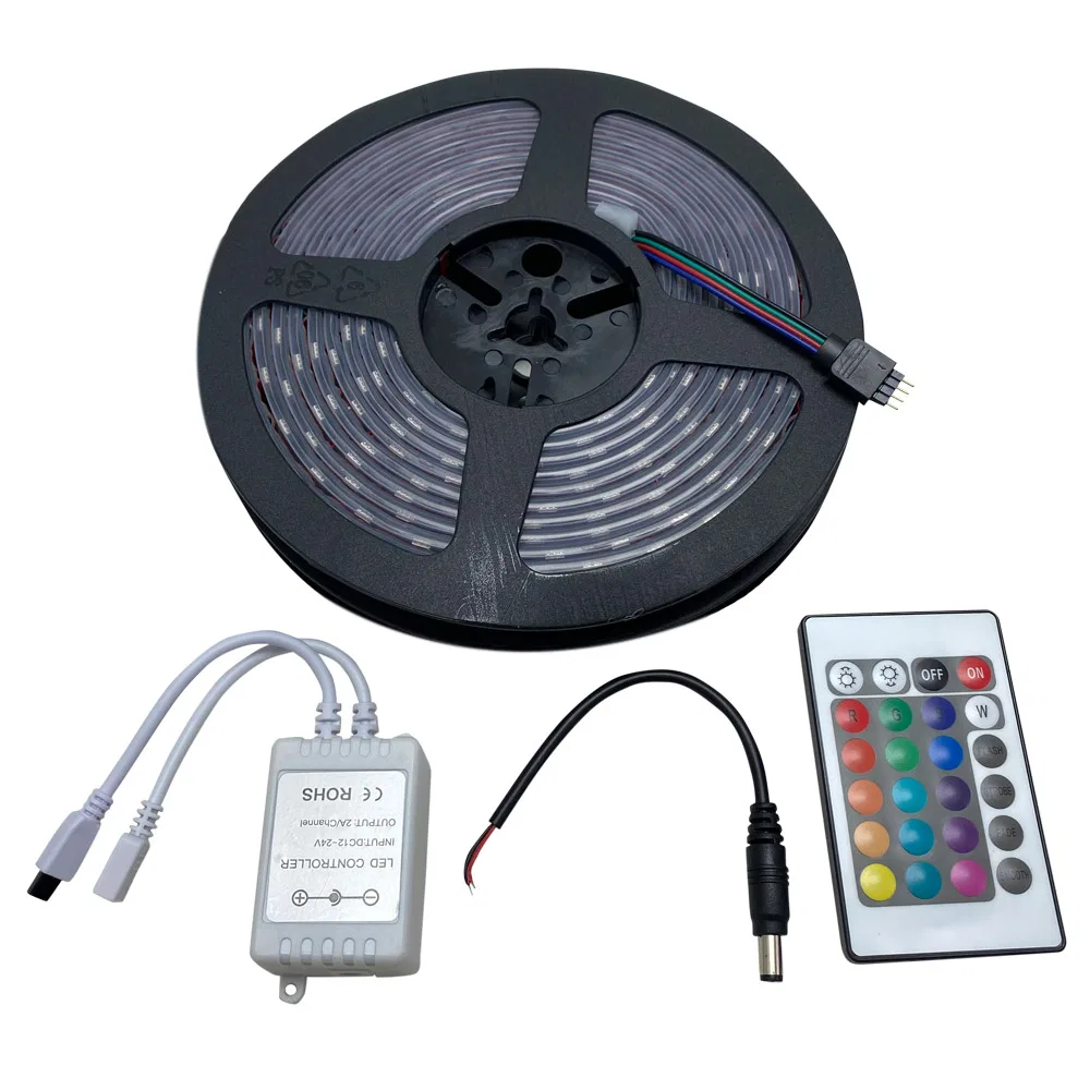 MS24FTWSTRIP-RGB – RACESPORT LT Rope Light, 5050 SMD LED Strip 24 Foot Length Multi-Color 120 Degree Spread Angle Wit...